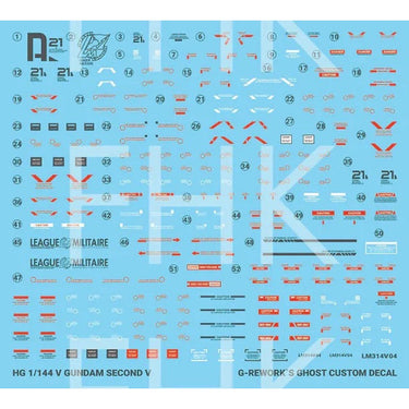 G-Rework CD-HL-SV Premium Decal for HG V Gundam ( Second V )